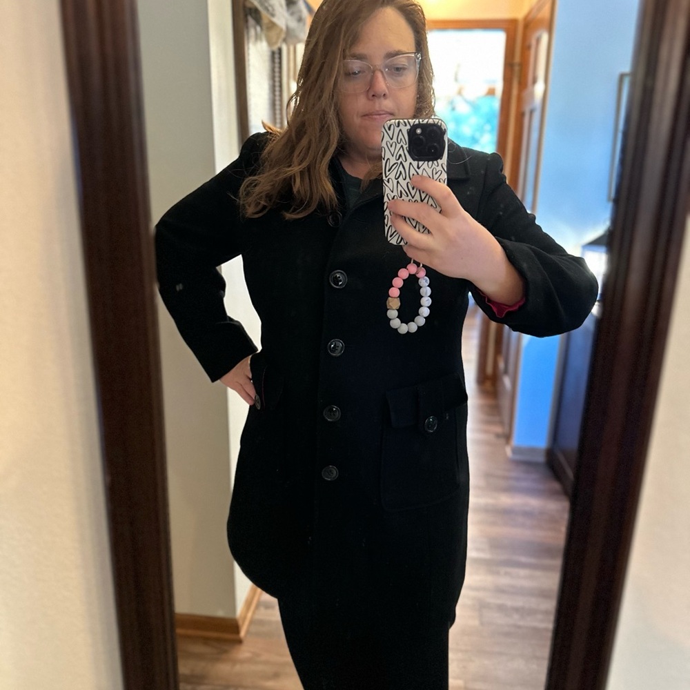 Lane Bryant Classic Black Pea Coat